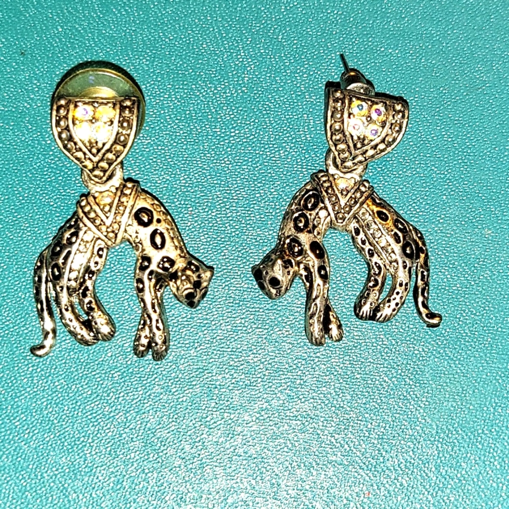 Vintage cheetah earrings